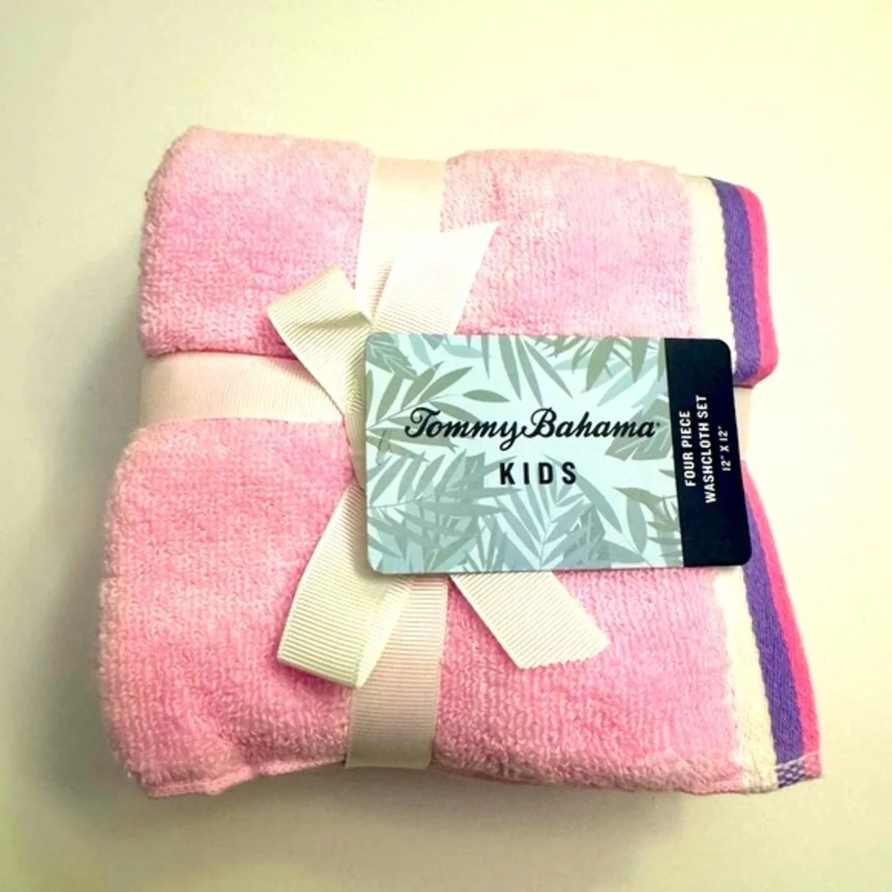 💥8pc TOMMY BAHAMA Kids 100% Cotton Bath Towel Set - Daniele Di - Pink/Purple